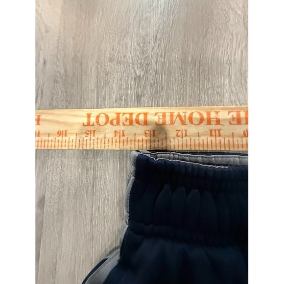 Adidas Kids Wide Leg Baggy Track Pants Blue Grey Stripe Wide Leg Size L 14/16 - Picture 3 of 5